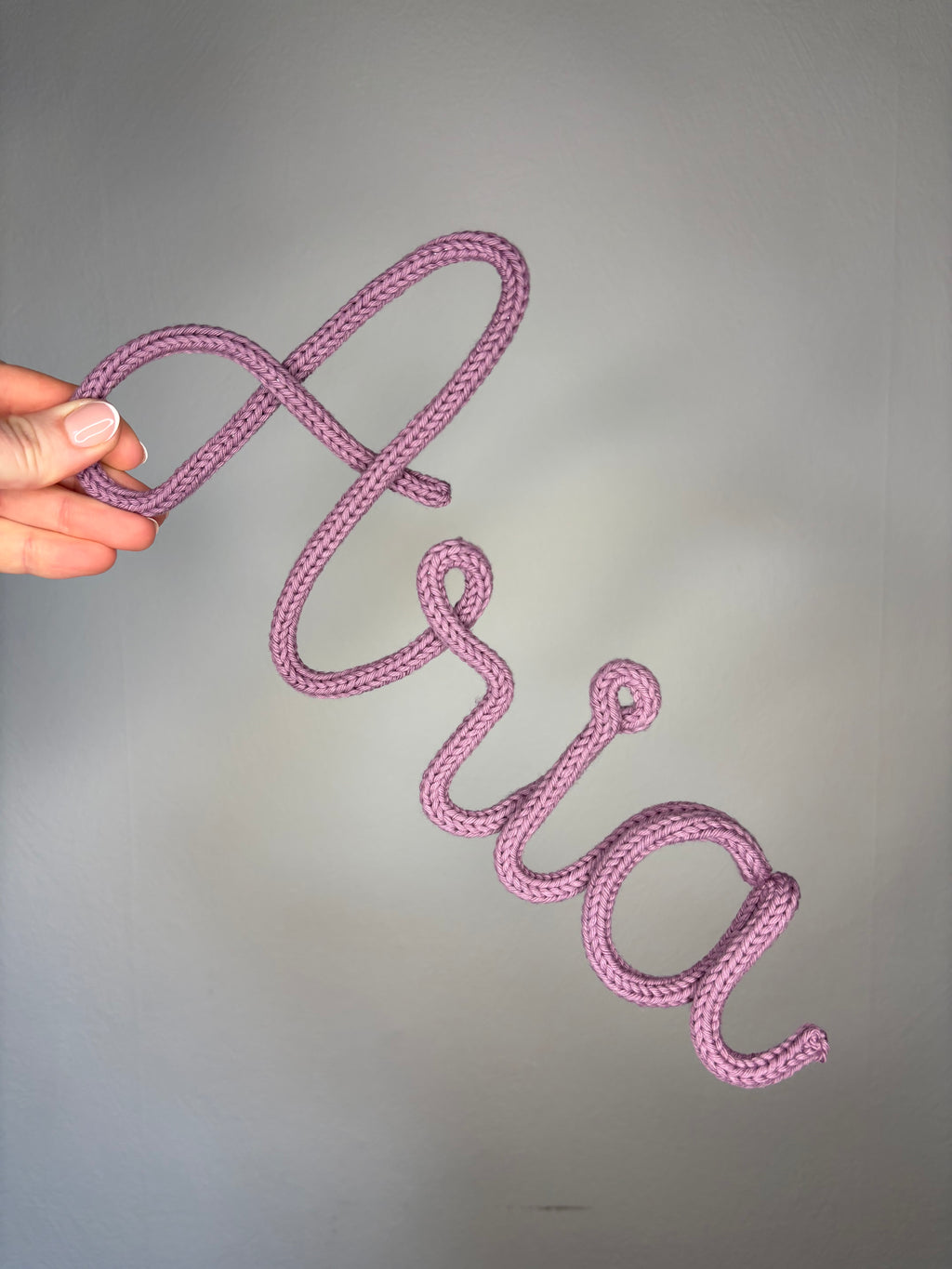 Personalised Knitted Wire Name Sign - Single Name