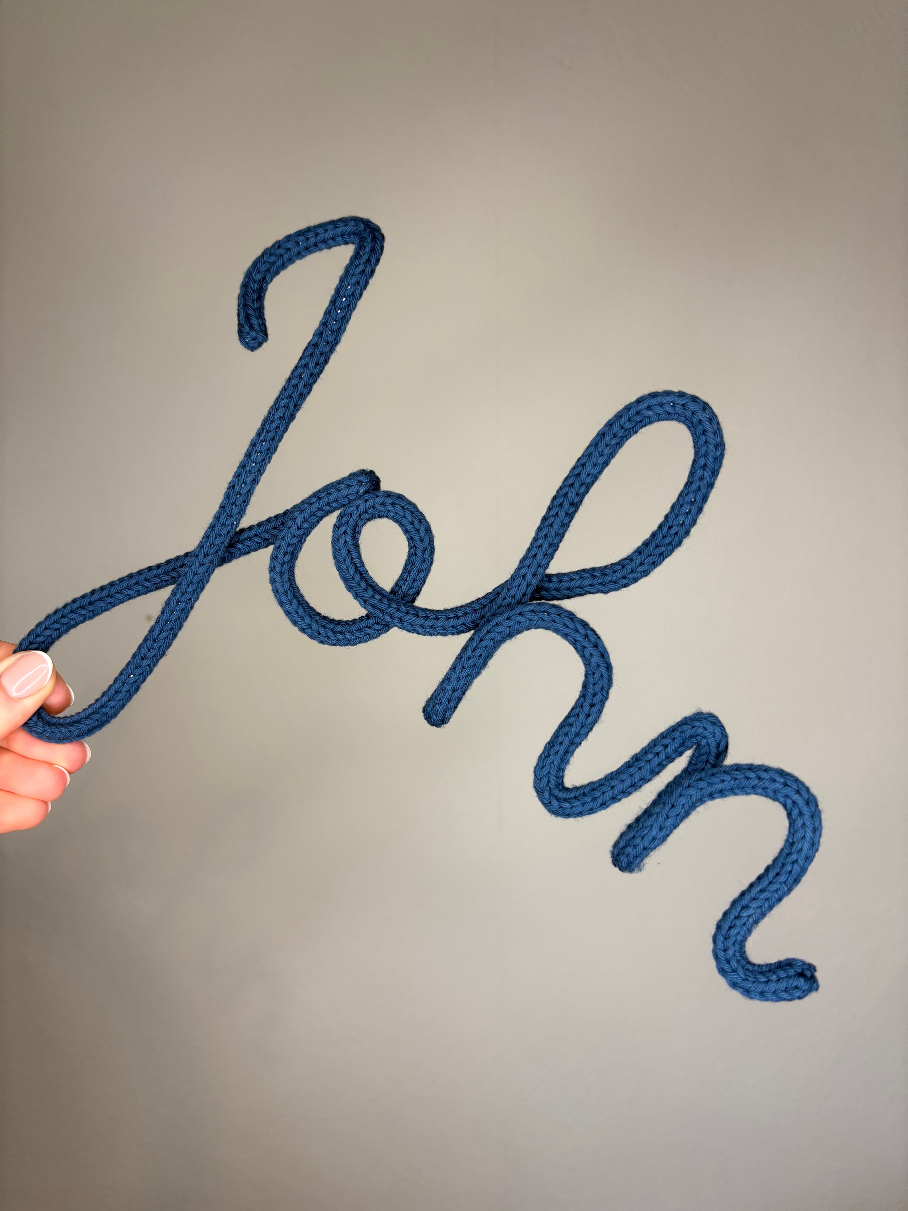 Personalised Knitted Wire Name Sign - Single Name