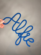 Personalised Knitted Wire Name Sign - Single Name