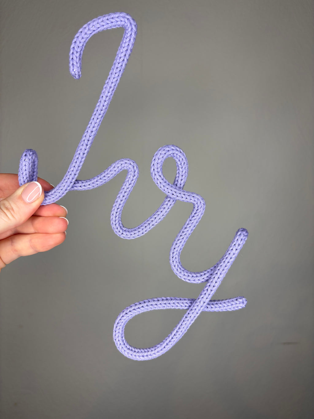 Personalised Knitted Wire Name Sign - Single Name