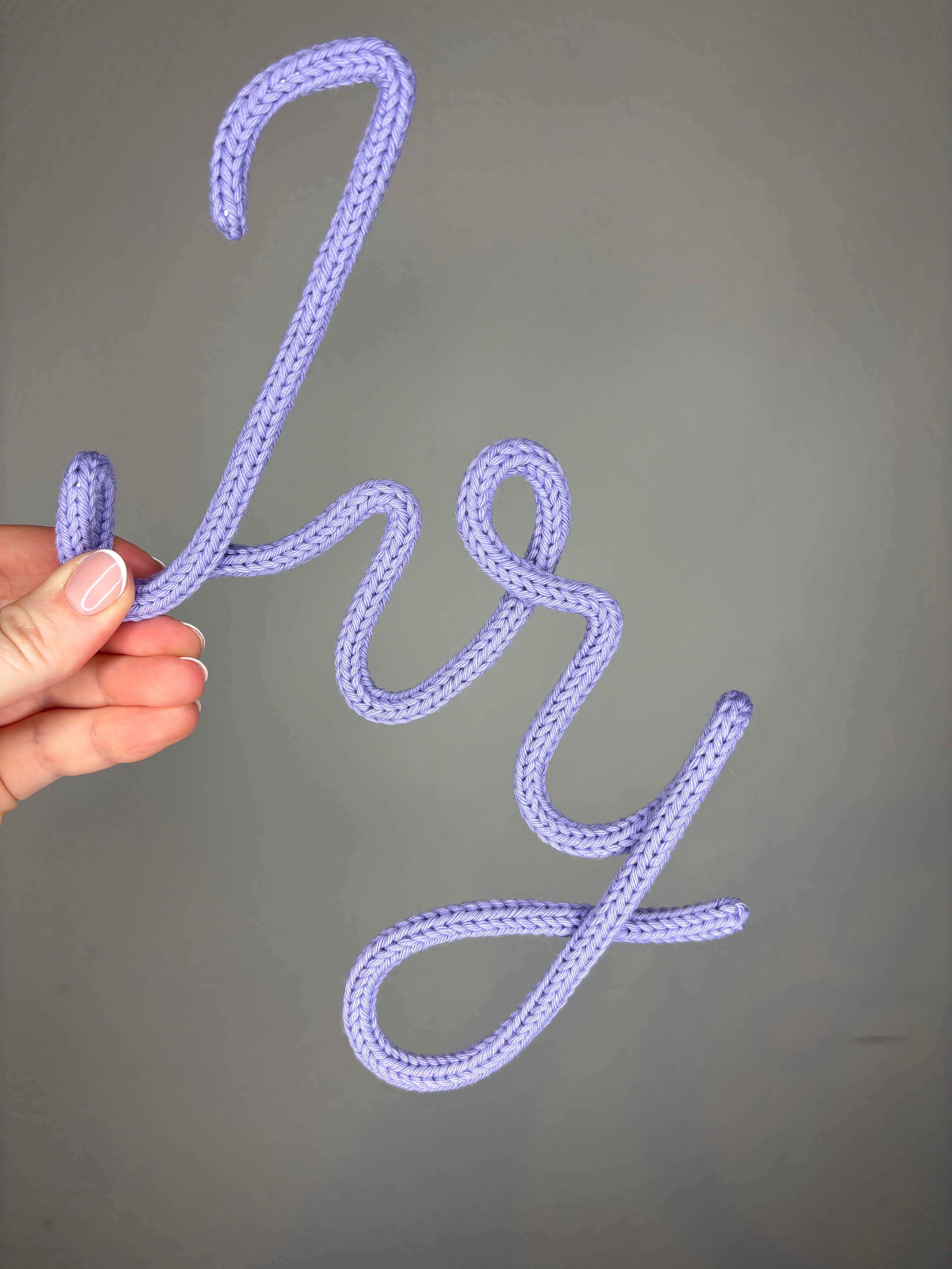 Personalised Knitted Wire Name Sign - Single Name