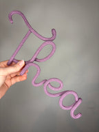Personalised Knitted Wire Name Sign - Single Name
